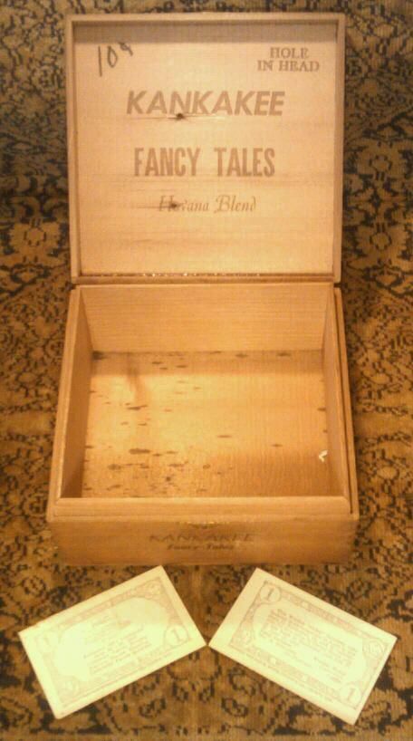 Kankakee Fancy Tails Havana Blend Cigar Box & (2) K3 Centennial Wooden