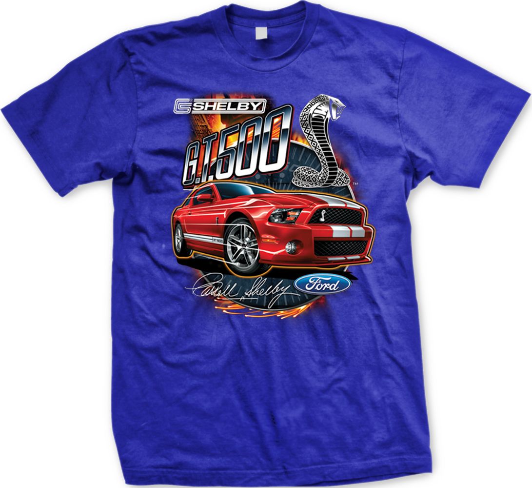 Ford Mustang Carroll Shelby Classic Muscle Car Mens T Shirt