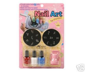 Konad Nail Art Starter Kit C Pink Stamping Printing AR