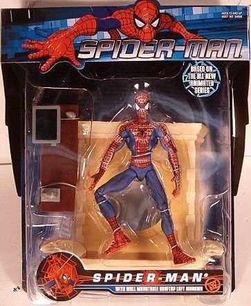 Animated MTV Series Spider Man with Rooftop Diorama and Lab by Toy Biz