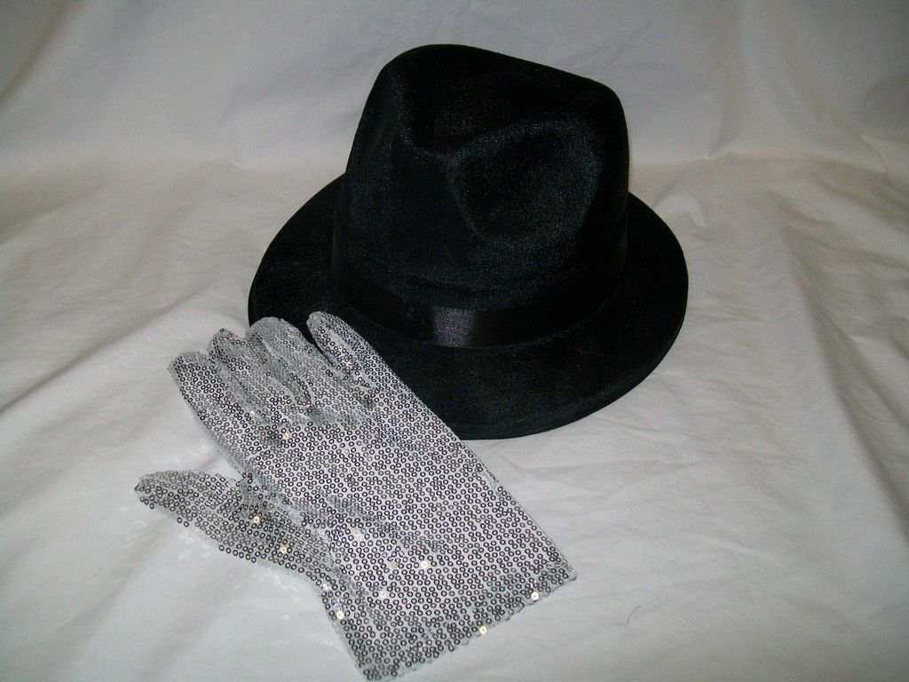 Michael Jackson Fedora Billie Jean Costume Hat Glove
