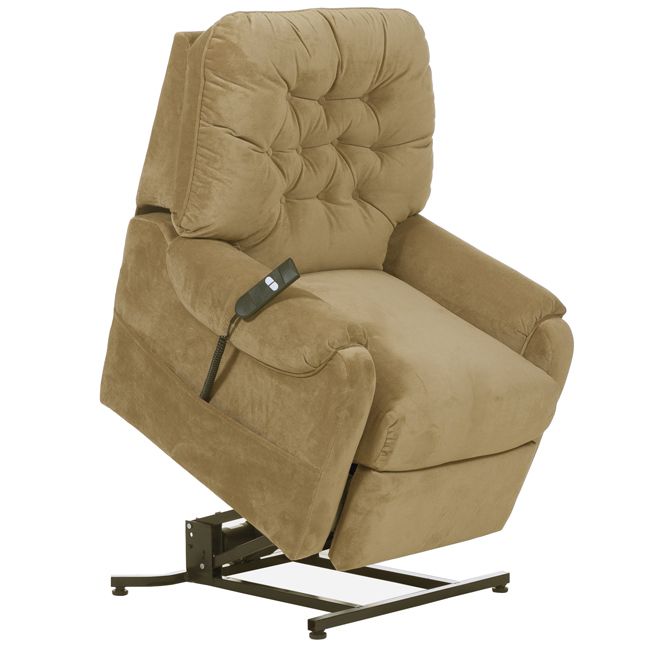 Description The Apex Tan fabric electric power lift chair/recliner