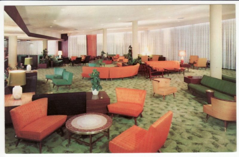 Livingston Manor NY Waldmere Hotel Lobby VW 1 Postcard