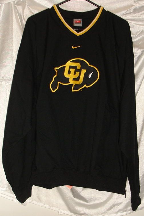 University of Colorado Nike Windbreaker Pullover Windshirt Black Mens