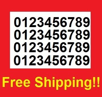 X4 Kit of Mailbox Toolbox Number Decal Stickers 1 50