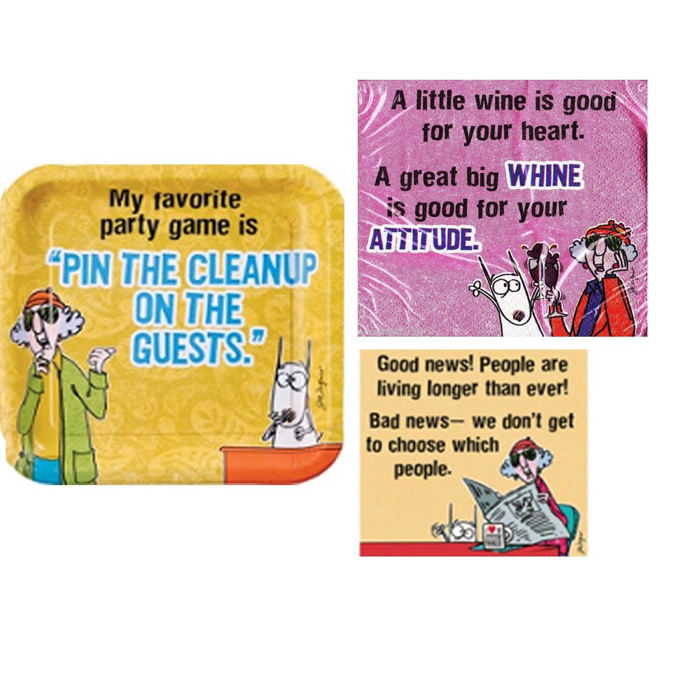 Maxine Cartoon Comic Adult Humorous Funny Party Supplies Tableware