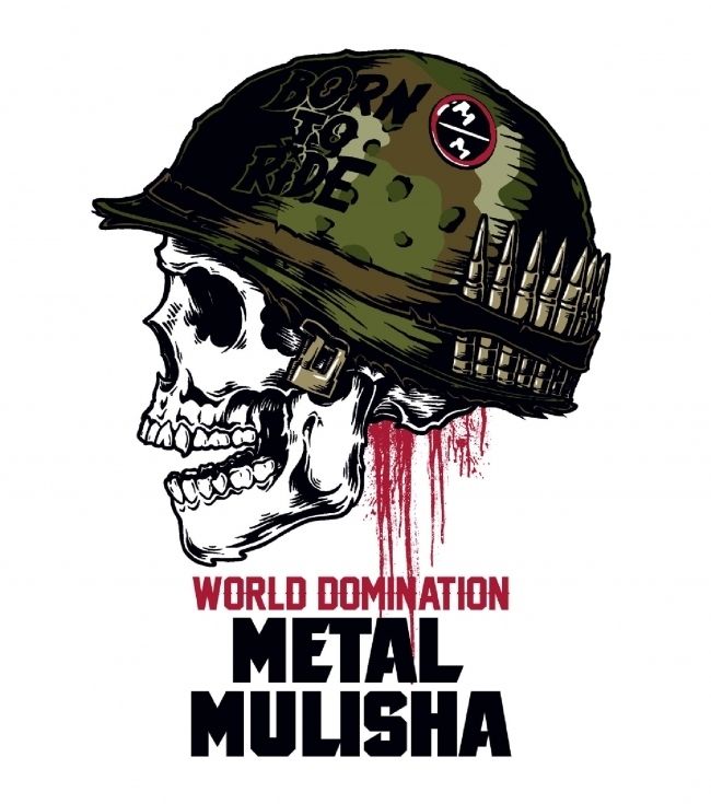 Metal Mulisha 6 inch Full Metal Sticker Stickers Deegan Skull Helmet