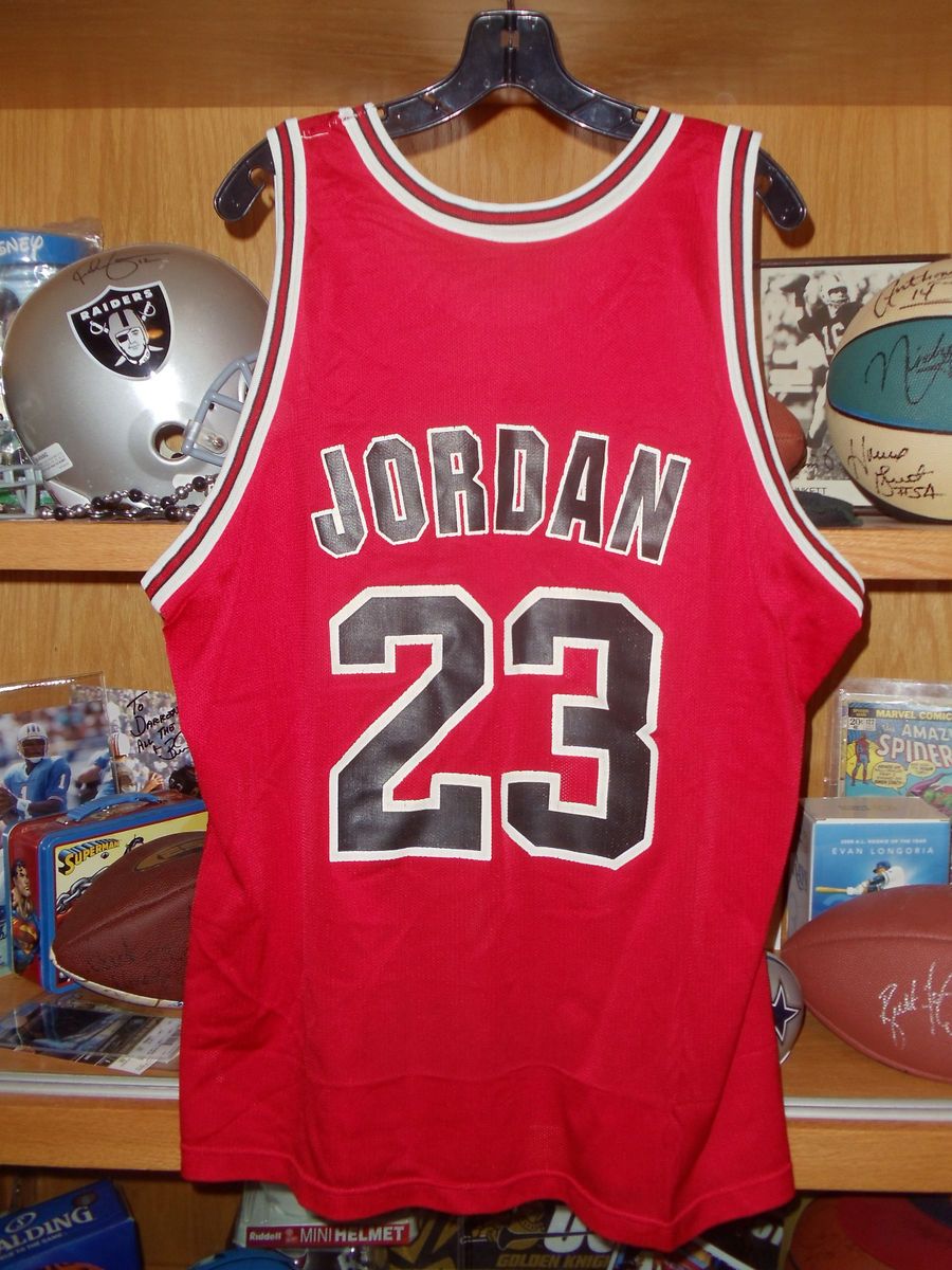 Michael Jordan Chicago Bulls Vintage Champion Jersey 48 Slight Damage
