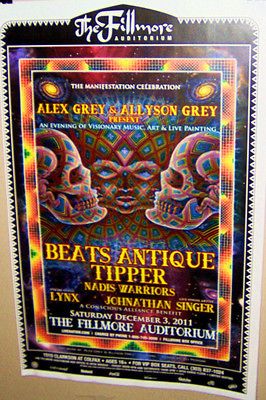 ALEX GREY & ALLYSON GREY Beats Antique Tripper FILLMORE Show Poster