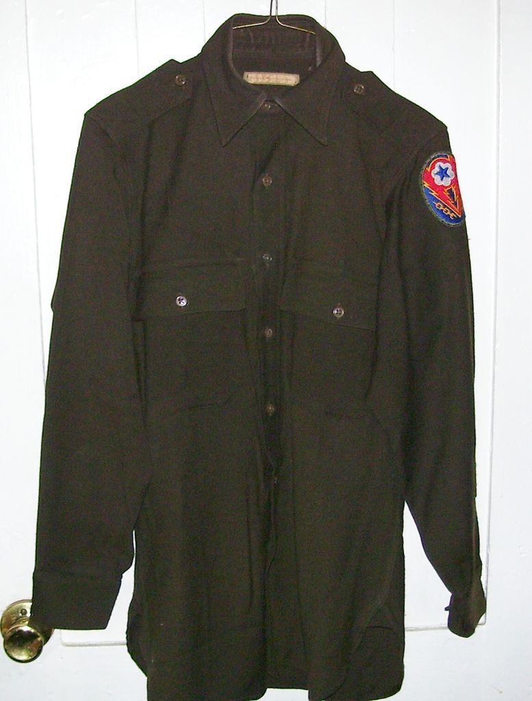 WWII World War 2 Green Army Nurses Uniform Shirt W/Pics. & Interesting