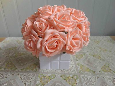 Artificial Flowers Pink Rose For Bridal Bouquet Wedding Wholesale lot