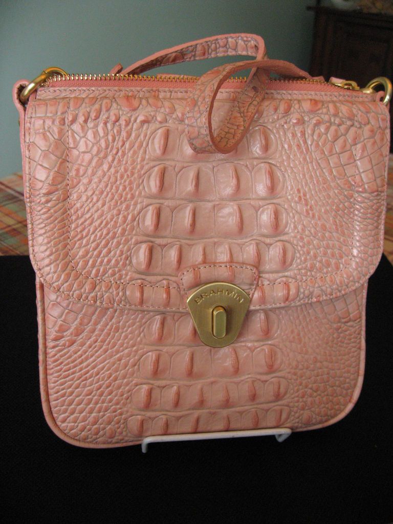 NWT Brahmin Pink Leather Melbourne Kent Crossbody Bag Purse New