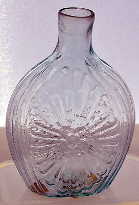 GVIII 25 Sunburst half pint aqua McKearin Bottle Historical glass