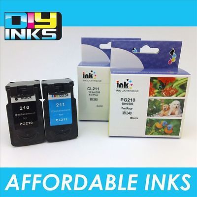 2Pk Canon PG 210 CL 211 Ink For PIXMA MP490 MX330 MX320 Printer