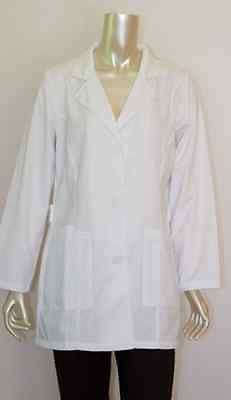 Dickies Lab Coat White 33 inches Long 3 pocket Womens LabCoat