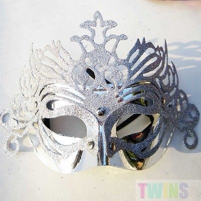 Red Crown Mardi Gras Masquerade Costume Venetian Ball Party Mask High
