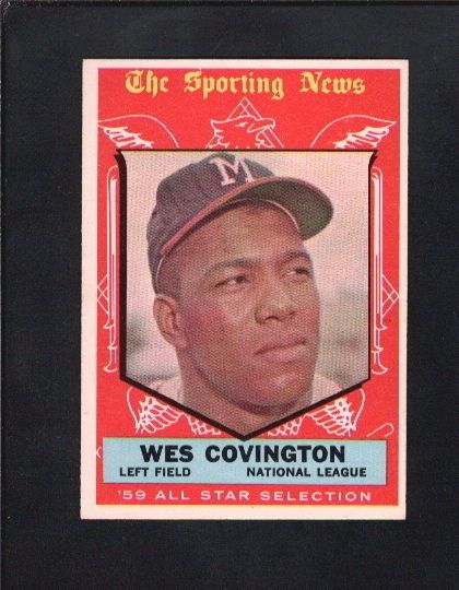 1959 Topps HIGH SERIES #565 WES COVINGTON ALL STARNEAR MINT