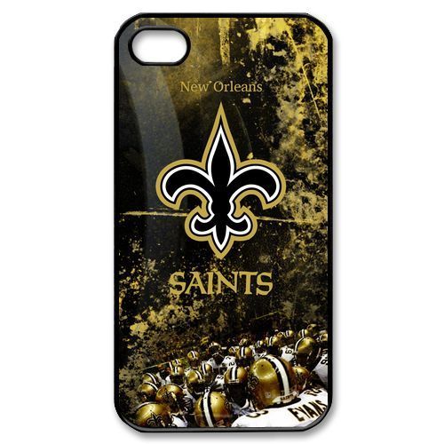 new orleans saints iPhone 4 or 4S Hard Plastic Black Case Cover 08232