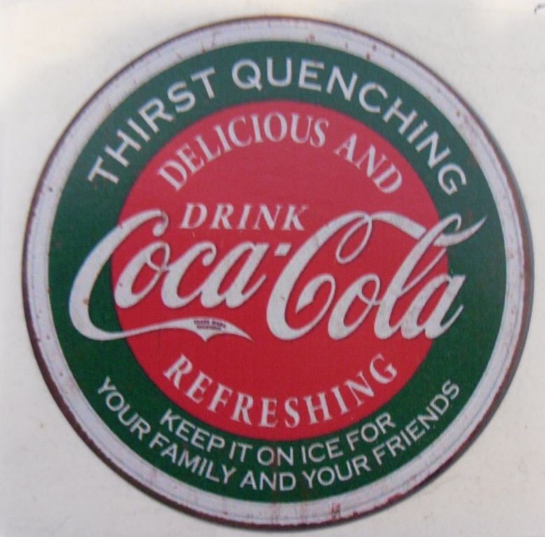 Vintage Coca Cola sticker decal 3 Look