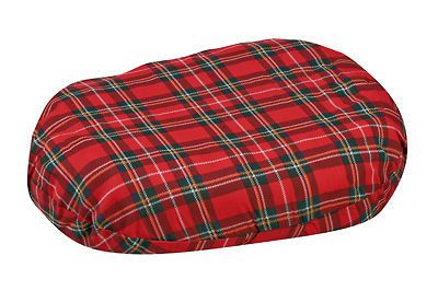 DMI Convoluted Donut Pillow in 16in and 18in Red Plaid