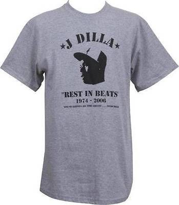 DILLA REST IN BEATS T Shirt L (Grey)