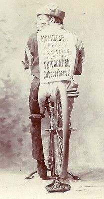Newly listed 1880s Cabinet Card Bicycle Race Negro White Face