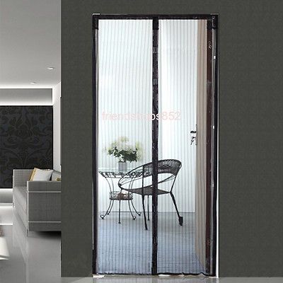 New Dual Panels Magic Mesh Instant Screen Door Keep Fresh Air In And