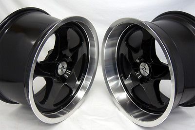 Black Mustang SC Style Wheels 17x9 & 17x10 fits Saleen, 17 inch, 17