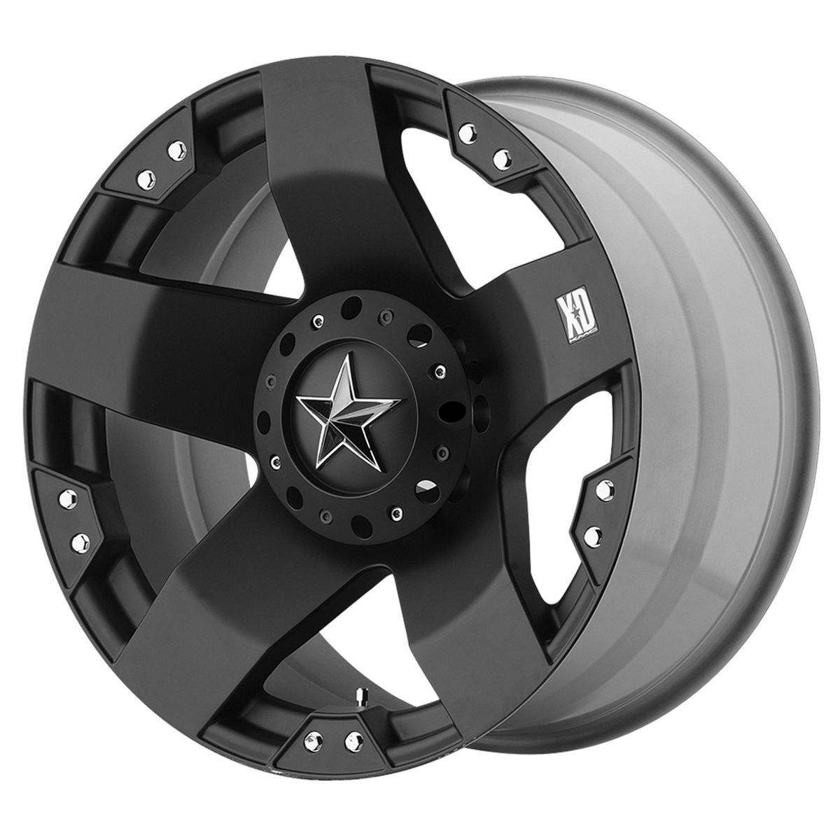 Black wheels rims KMC XD 775 Rockstar Jeep Wrangler 2007 2013 only 5x5