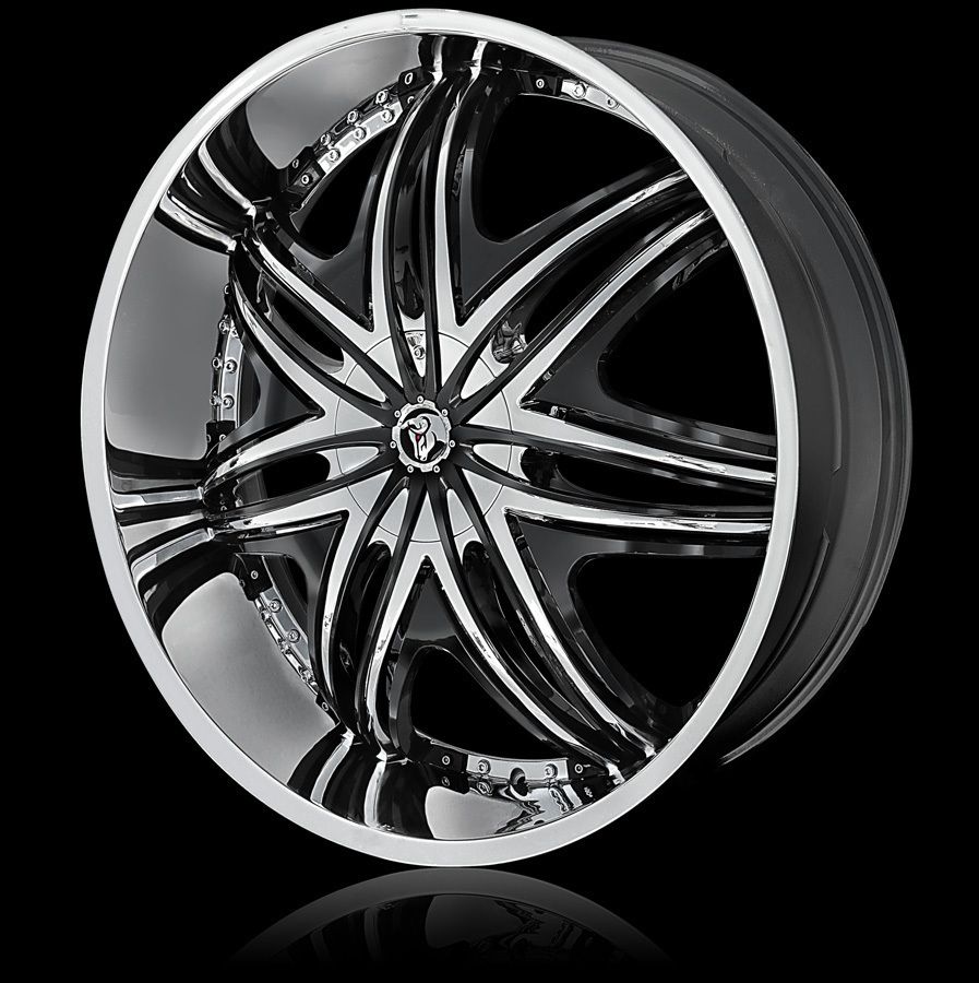 24 Diablo Wheels Morpheus Chrome Rim Tire Lexus Escalade Toyota Range.