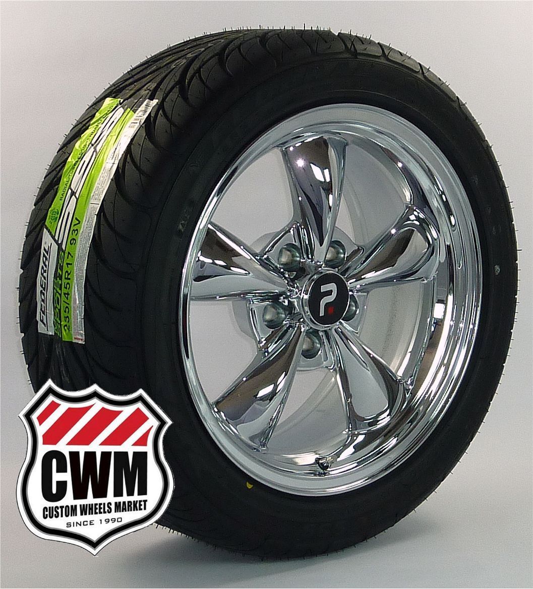 Classic 5 Spoke Chrome Wheels Rims Federal Tires for Chevy Nova 68 79