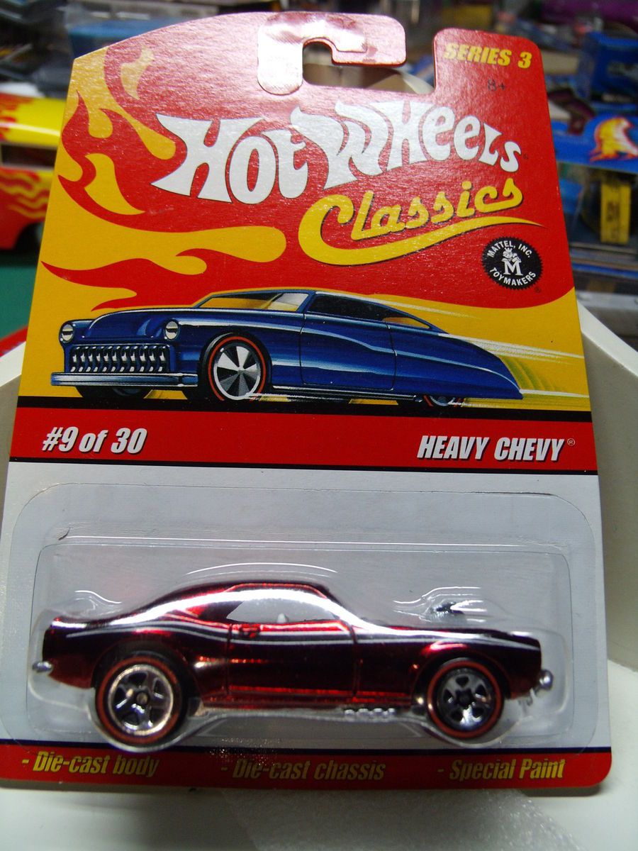 HOT WHEELS CARDED CLASSICS SERIES 3 METAL METAL RED 1968 HEAVY CHEVY